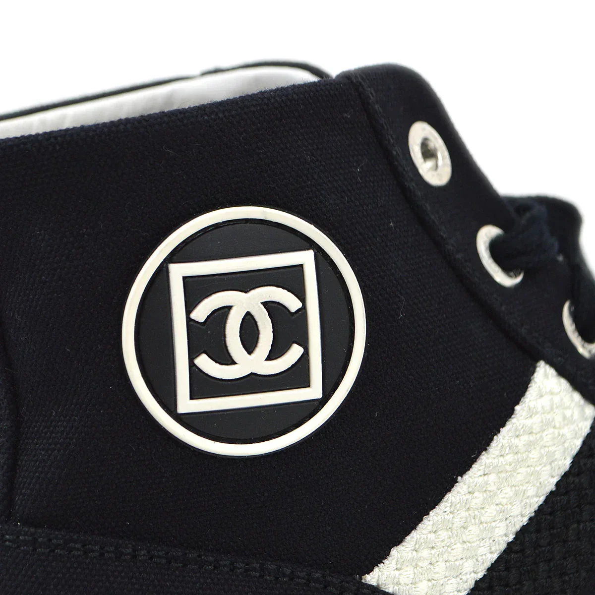 Chanel 2009 Sport Line High Cut Sneakers Shoes #37 - Image 4