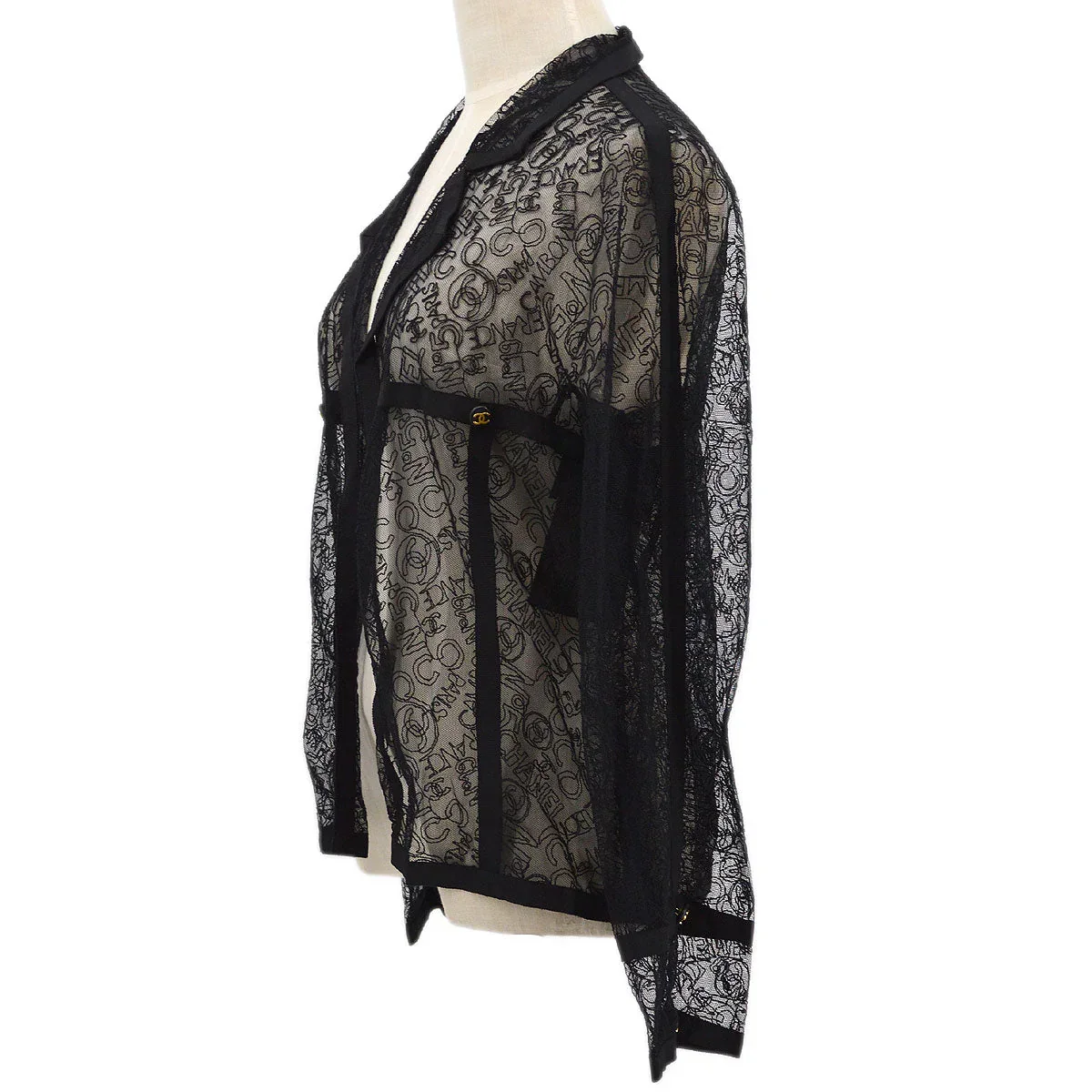 Chanel Cruise 1994 logo-embroidered lace jacket #38 - Image 4