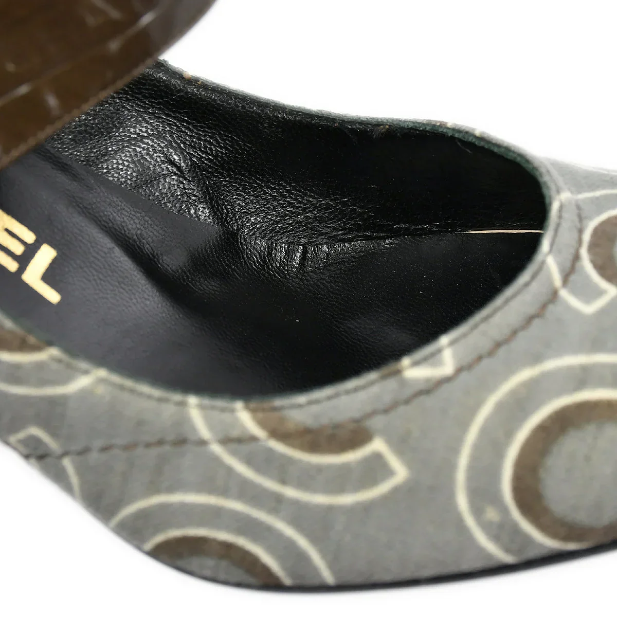 Chanel * Brown Pumps Shoes #36 1/2 - Image 7