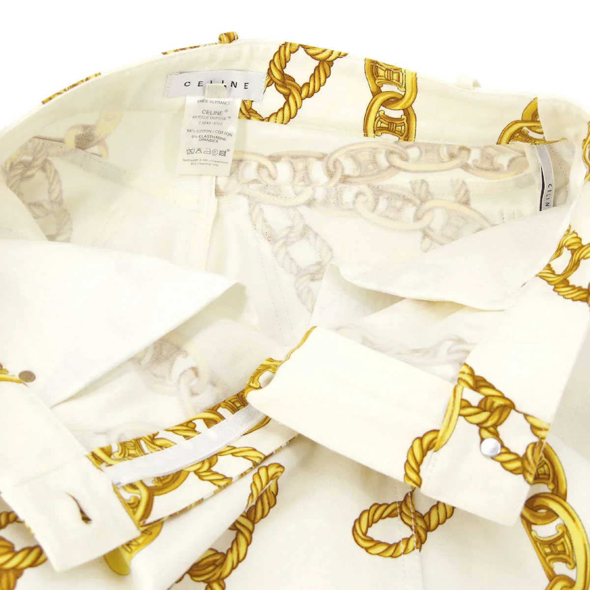 Celine 2000s Chain Print Skirt Suit #38 - Image 10