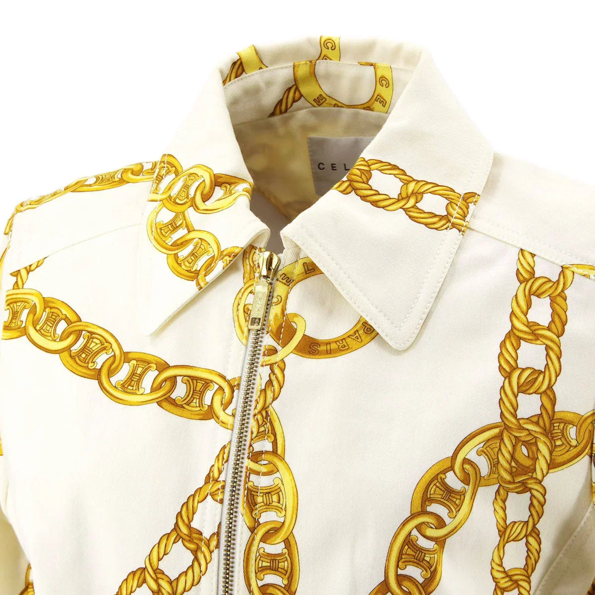 Celine 2000s Chain Print Skirt Suit #38 - Image 3