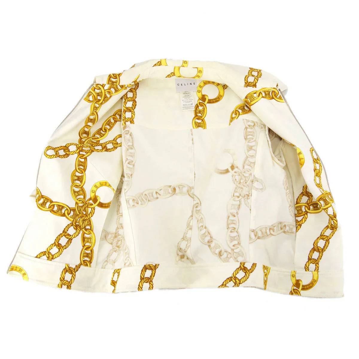 Celine 2000s Chain Print Skirt Suit #38 - Image 4