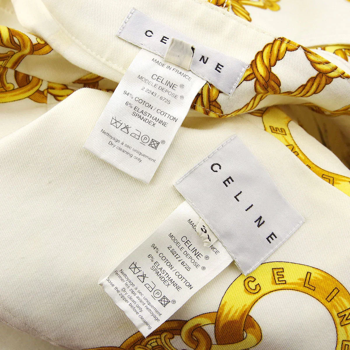 Celine 2000s Chain Print Skirt Suit #38 - Image 9