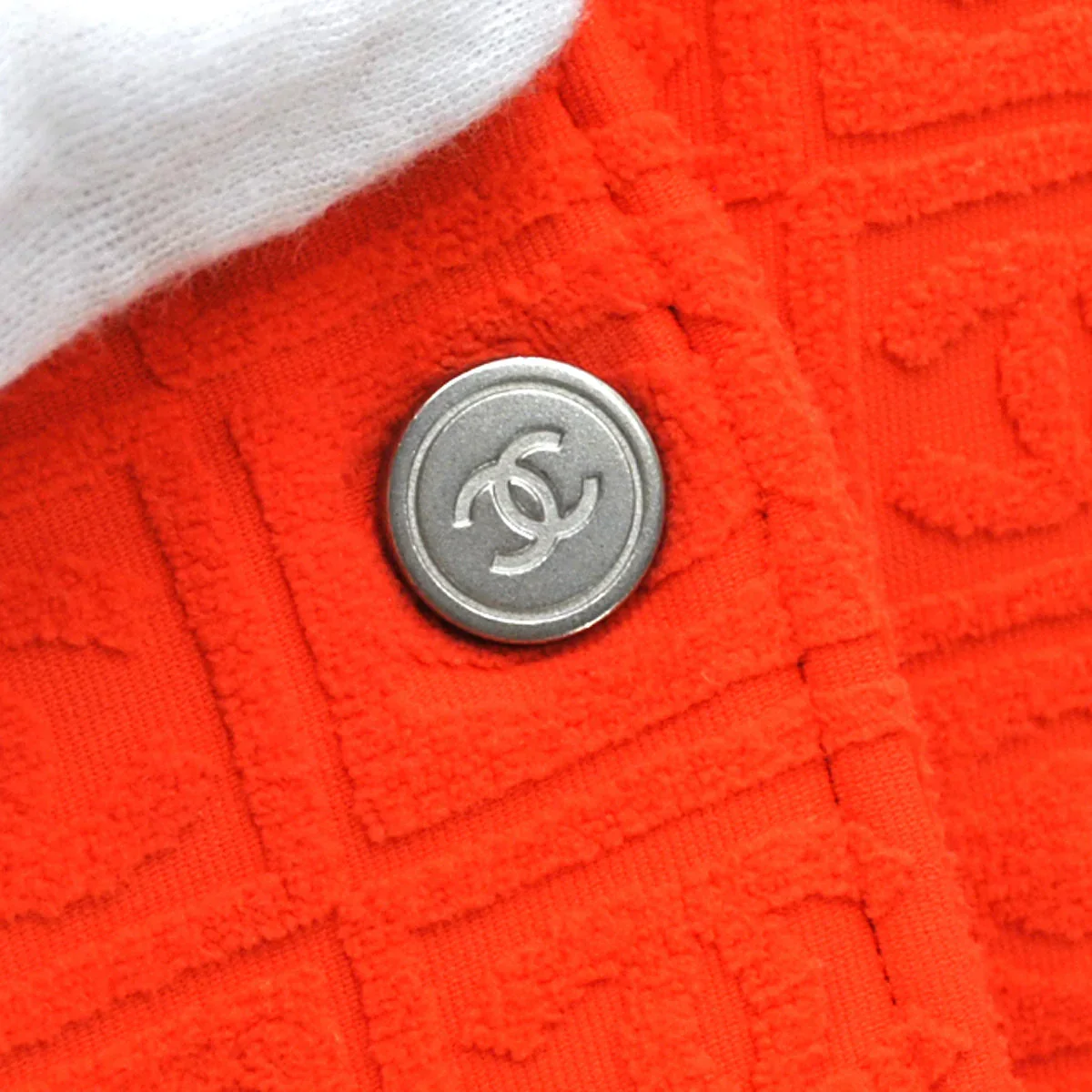 Chanel 2002 High-Summer logo-embossed towelling-finish blazer #38 - Image 4