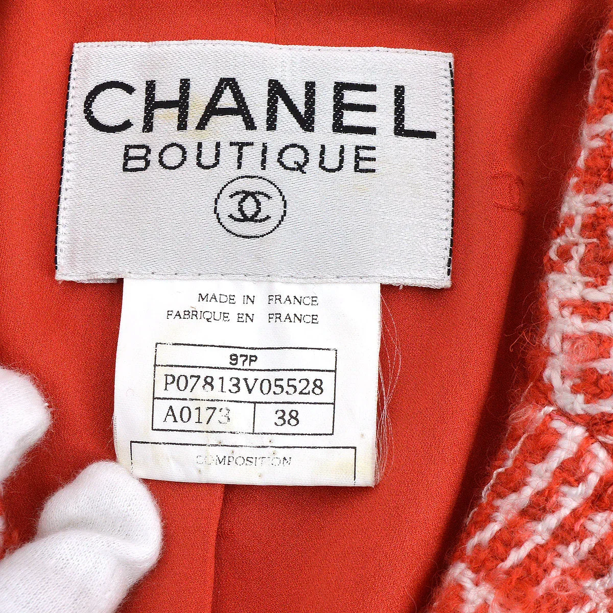 Chanel 1997 spring CC-buttons tweed jacket #38 - Image 7