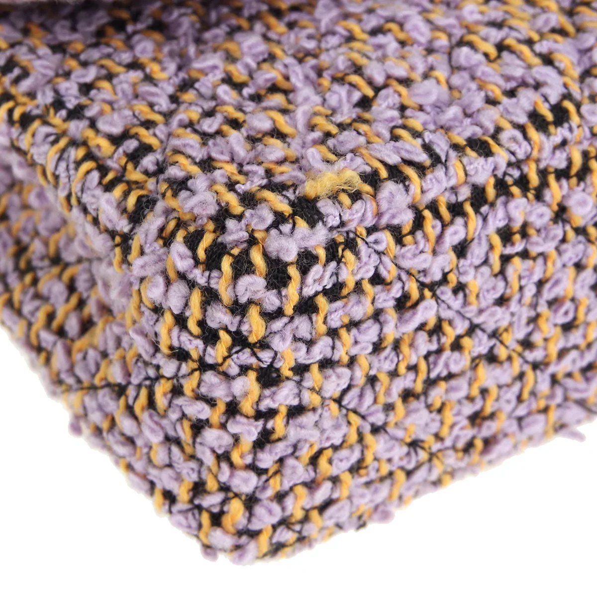 Chanel * 1994-1996 Classic Single Flap Medium Handbag Purple Tweed - Image 3