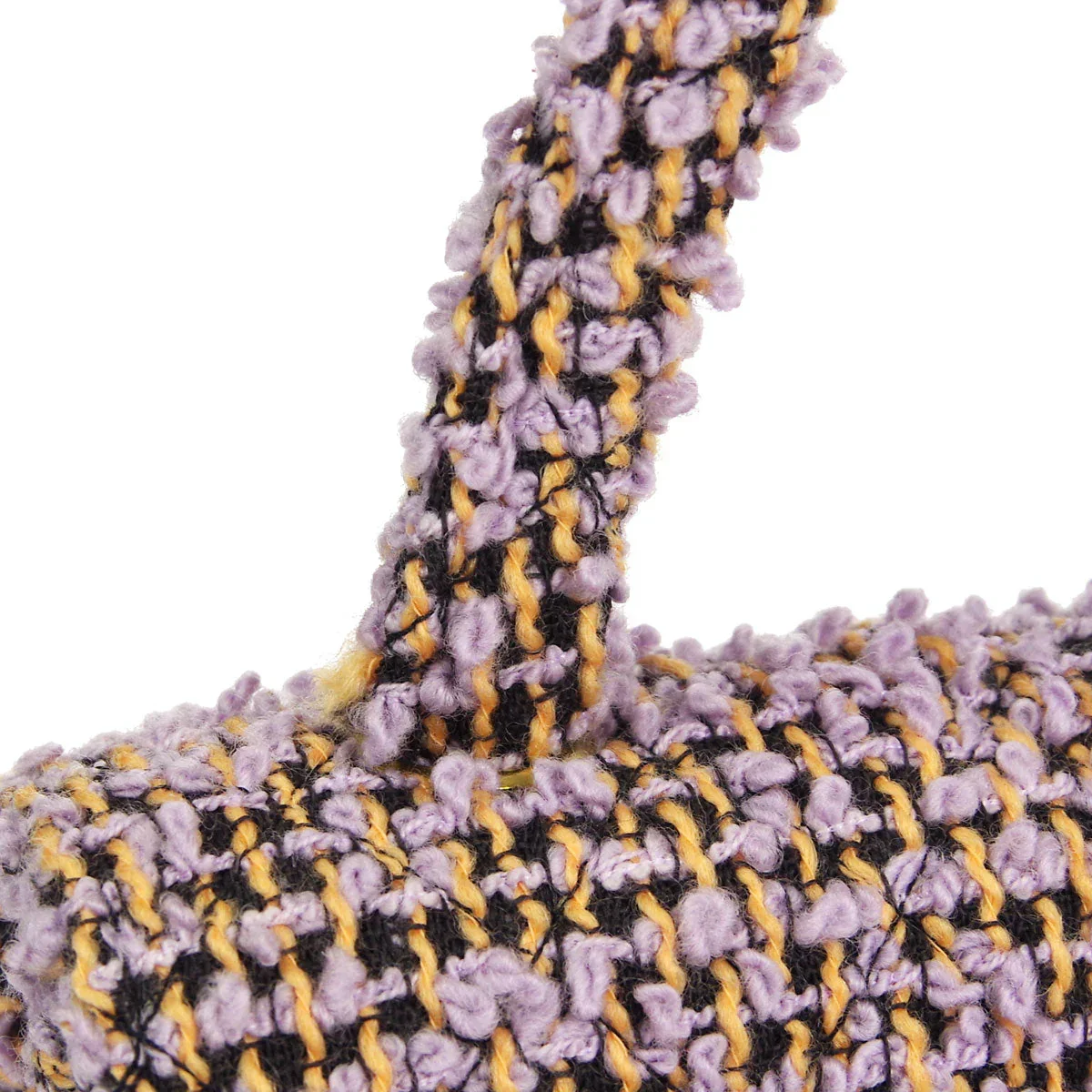 Chanel * 1994-1996 Classic Single Flap Medium Handbag Purple Tweed - Image 5