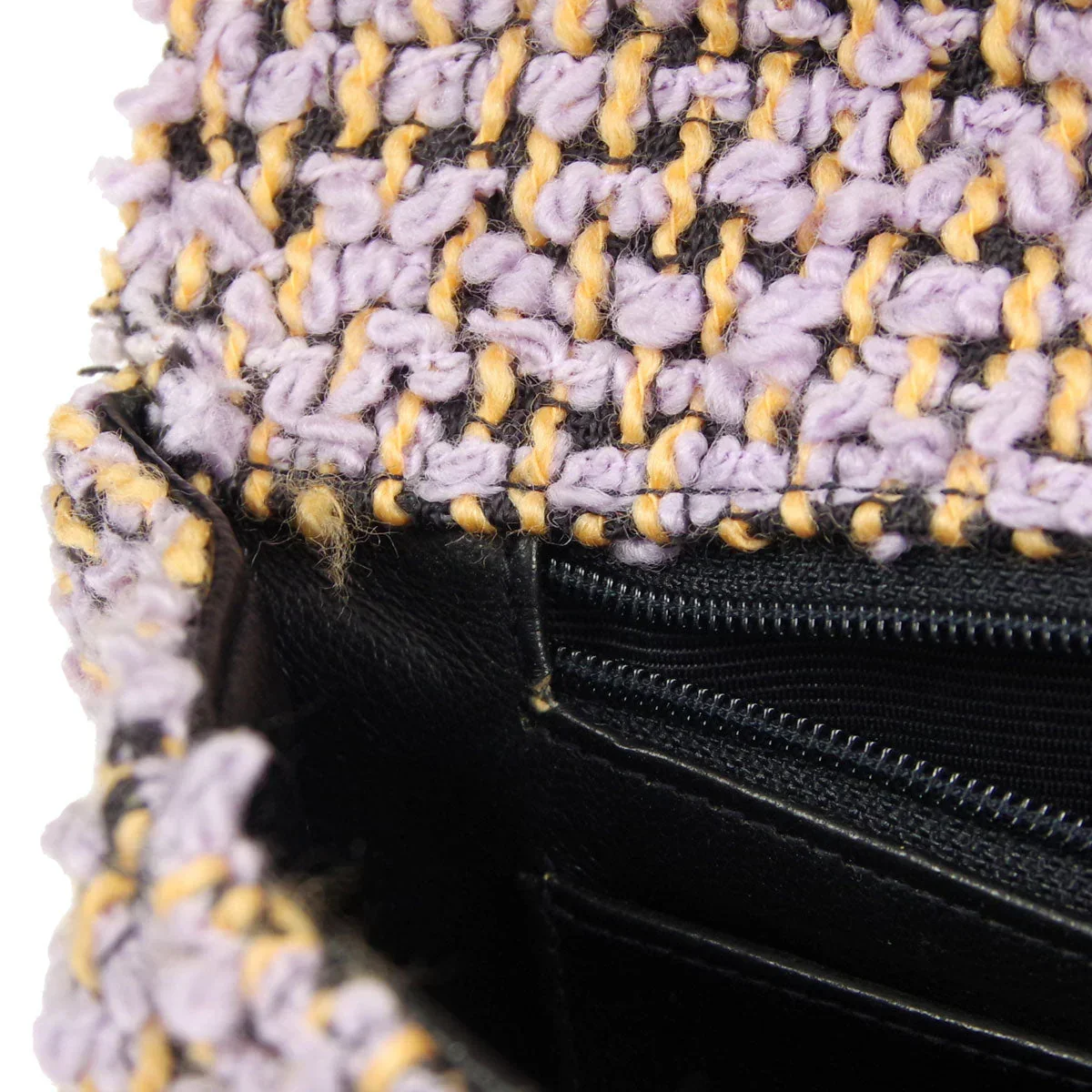 Chanel * 1994-1996 Classic Single Flap Medium Handbag Purple Tweed - Image 9