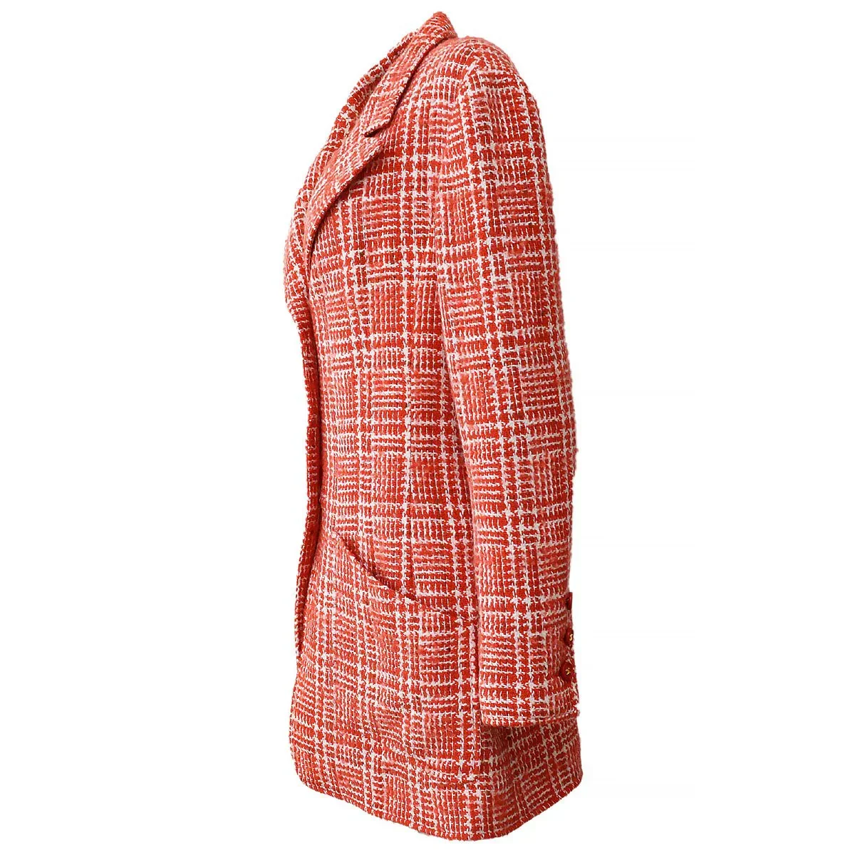 CHANEL 1997 Spring checked tweed blazer #40 - Image 3